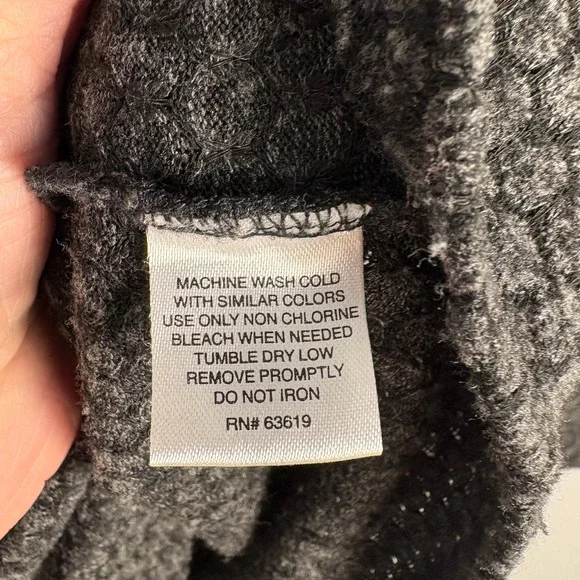 New York Laundry Women's Gray Textured Cowl Neck Tunic Top Button Detail L - Picture 10 of 12